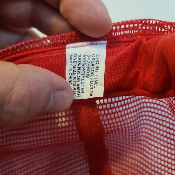 Vintage 90s Trucker Hat Busch Gardens Tampa Screen Printed Mesh Adjustable Hat - Picture 8 of 8